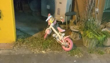 Osaka’s patrols are so thorough, they didn’t even overlook this tiny kid’s bike 🤣
