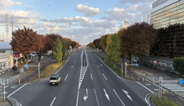 very straight road