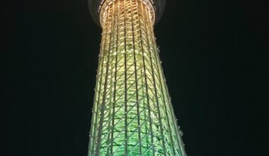 Tokyo Skytree from my work bathroom window