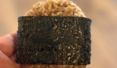 Waffu Onigiri with tuna mayo, Kombu rice and all.