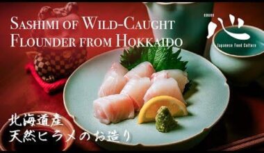 🇯🇵🐟Natural Japanese Flounder Sashimi – The Art of Simplicity(北海道産天然ヒラメのお造り)