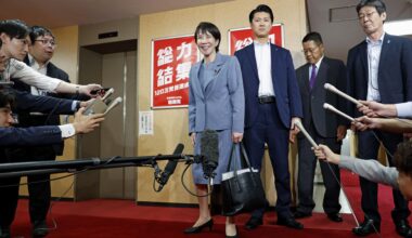 Takaichi tells reporters that work-life balance is important