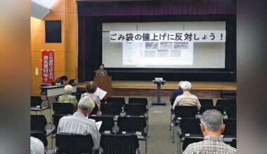 Residents against rising price of designated garbage bag from 15 yen to 35 yen