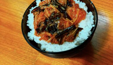 Umami bomb!My go-to quick meal:Nametake Rice(kinoko up)