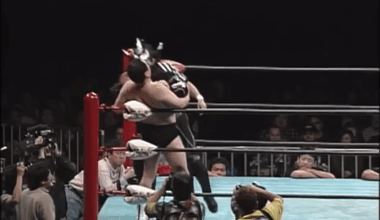 NJPW Jr. Heavyweight legend Jushin Thunder Liger takes on AJPW Jr. Heavyweight legend Masa Fuchi in their only career encounter