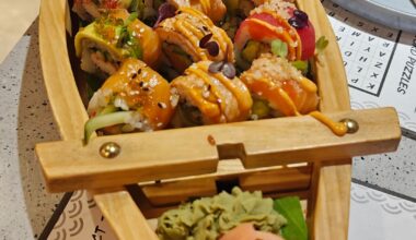 Had this lovely Sushi boat....