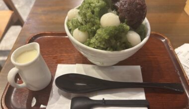 Still warm enough for some shaved ice