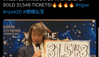 WK doing massive numbers, per President Tanahashi