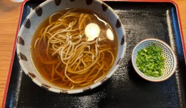 Soba and toriten at Murata in Yufuin, Oita.