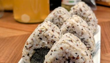 Homemade rice buckwheat and quinoa Onigiri 🍙