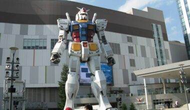 Gundam statues throughout Japan