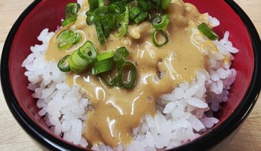 Rice and sesame sauce. Peak comfort