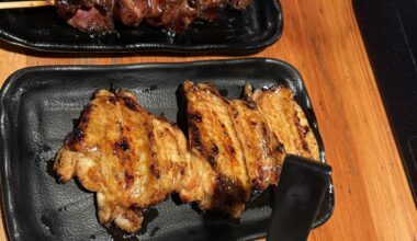 Yakitori, soba noodles and octopus wasabi, deadly combo! 🤤