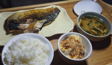 grilled mackerel for breakfast