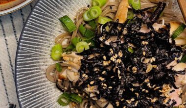 1st try at chicken soba with dashi, soy and chili oil dipping sauce