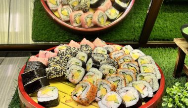 Colourful sushi spread at Rocku (Malaysia)