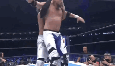YOSHI-HASHI dumps ELP with a Dragon Suplex!