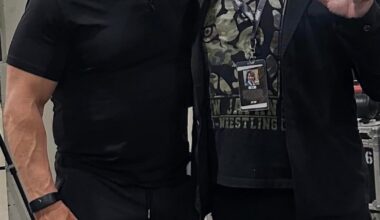 Jeff Jarrett and Hiroshi Tanahashi backstage at AEW. I was the lucky one to take the photo