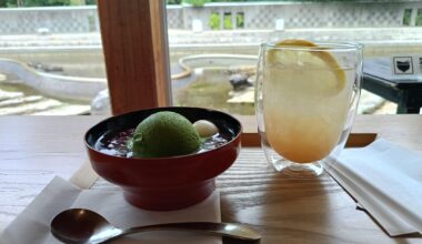 Had this nice snack at a small cafe inside Shirotori Garden.