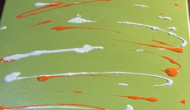 The beginning of my painting looks like a sauced roll!