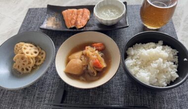 [homemade] simple Japanese dinner set at home
