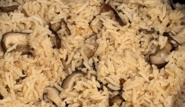 Shiitake mushrooms rice with ricecooker