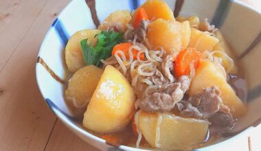 Tried cooking Nikujaga at home tonight. Not perfect, but still proud.