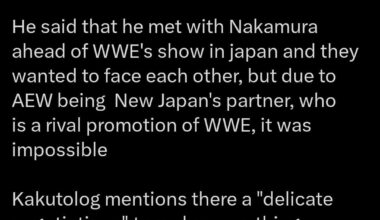 Tanahashi on Nakamura match
