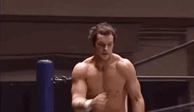 Prince Devitt with a Double Stomp to Fujita Jr Hayato. Naturally, the table doesn’t break right.