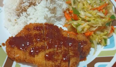 Tonkatsu with Bull-Dog sauce, miso slaw, steamed rice
