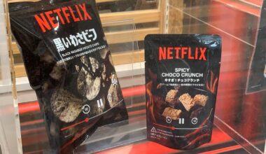 Netflix collaboration items on display