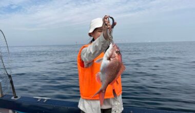 We caught Sea Bream in Tokyo bay and made sashimi