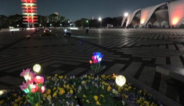 “Komazawa Park lit up at night, Setagaya, Tokyo [OC]”