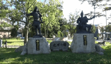 Okehazama Battlefield — Oda Nobunaga (left) vs. Imagawa Yoshimoto (right). This battle changed Japanese history.