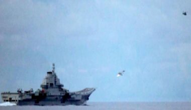 China's Liaoning aircraft carrier made 100 takeoffs and landings near Okinawa on December 6th and 7th