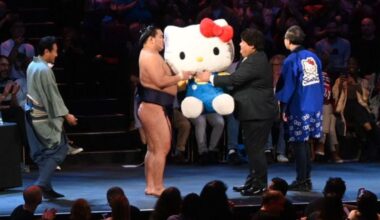 Hello Kitty Appears in Grand Sumo and Ekiden: Why?