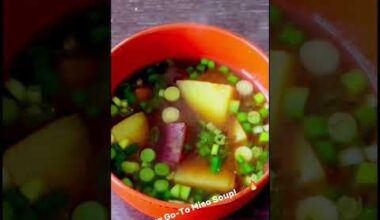 A Quick Look at Satsumaimo Miso Soup (Japanese sweet potato miso soup)🍠✨