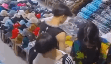 A group of Japanese tourists were caught on CCTV stealing 11 items of clothing from a clothing store in Ubud, Bali.