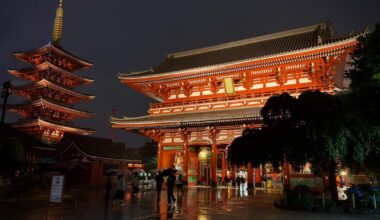 Senso-ji on a very wet June night