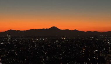 Night view of the Mt. Fuji