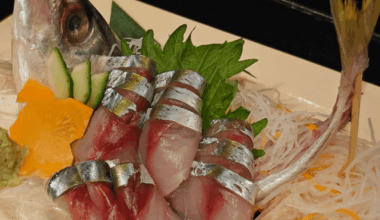 Aji sashimi (horse mackerel) in London