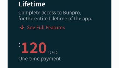 Warning About BunPro Costs