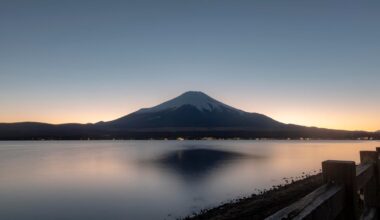 Mt. Fuji at Dusk from Yamanaka-ko