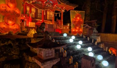 Autumn illumination event at Hie Shrine in Takayama, Gifu Prefecture