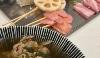 I figured I’d do a Tanakan riff on dinner tonight with some nikusui and deep fried things on sticks