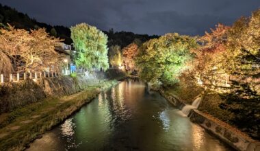 Hida Takayama, from Akabashi Bridge in autumn