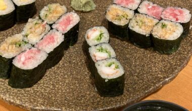 Assorted maki rools at Sushiken, Asakusa