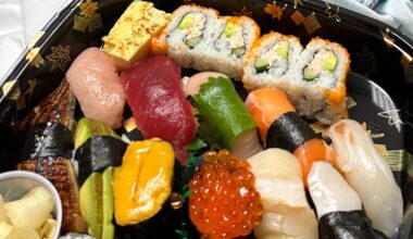 post-labor sushi (takeout omakase) 🙂‍↕️🍣