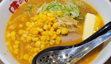 Miso corn butter ramen in Hokkaido