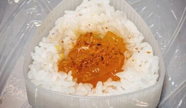 Dashi-Soy Cured Turkey Yolk, Salt Cured Mentaiko Mayo Albacore, and Surimi with Cured Yolk